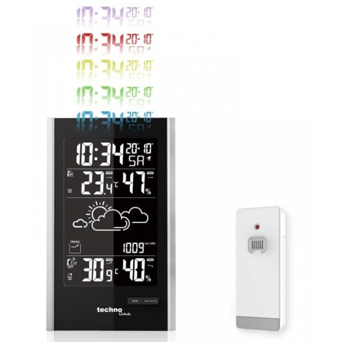 Meteostanice TechnoLine WS9060, barevný inverzní displej