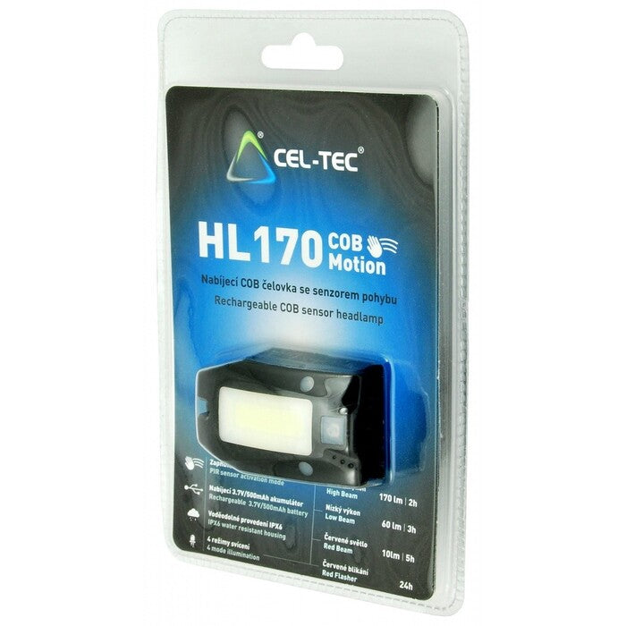 Multifunkční svítilna CEL-TEC HL170 COB Motion, nabíjecí
