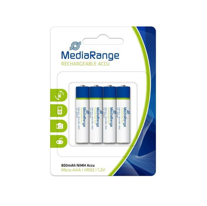 Nabíjecí baterie MediaRange Premium AAA 1.2V HR03, 4ks