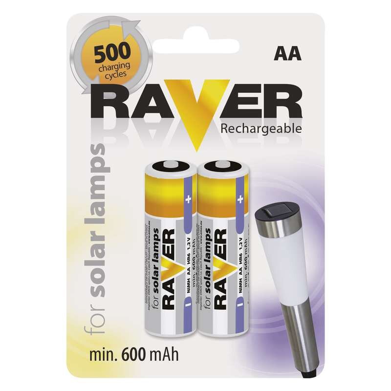 Baterie Raver, AA, 600mAh, 2 ks