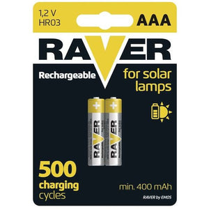 Baterie Raver NiMH, AAA, 400mAh, 2ks