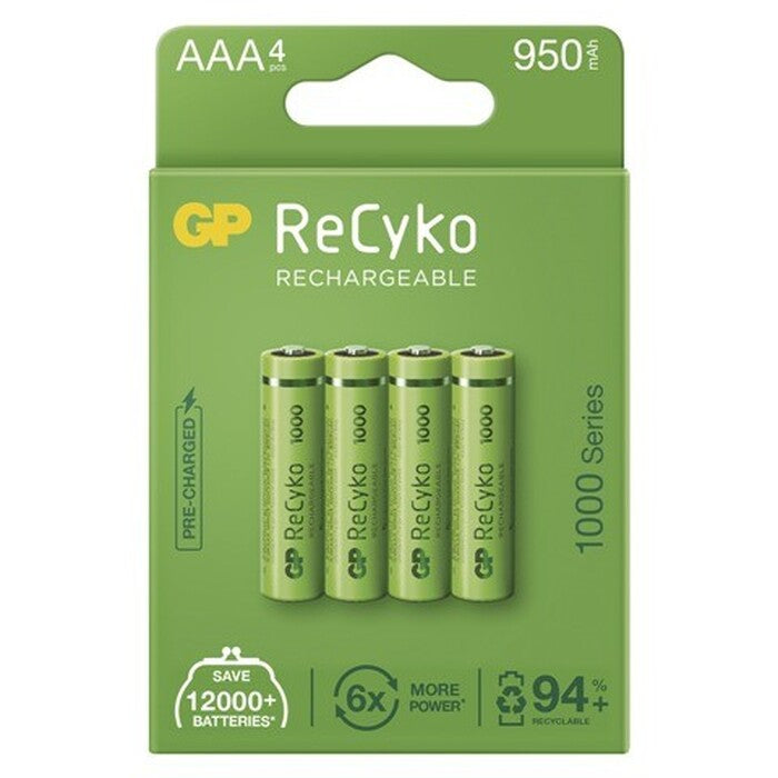Nabíjecí baterie GP B21114 ReCyko, 1000mAh, AAA, 4ks