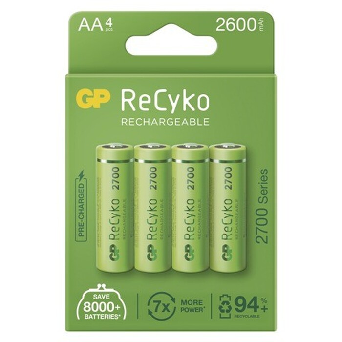 Nabíjecí baterie GP B21274 ReCyko, 2700mAh, AA, 4ks