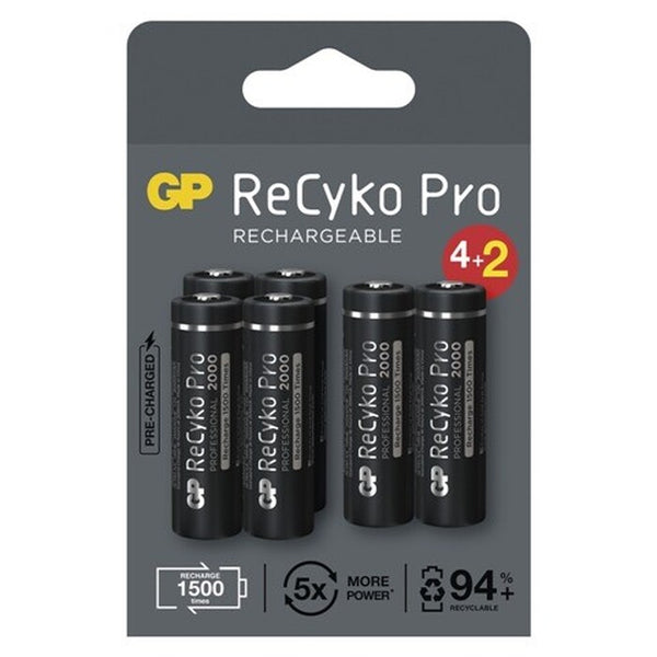 Levně Nabíjecí baterie GP B2220V ReCyko Professional, AA, 6ks