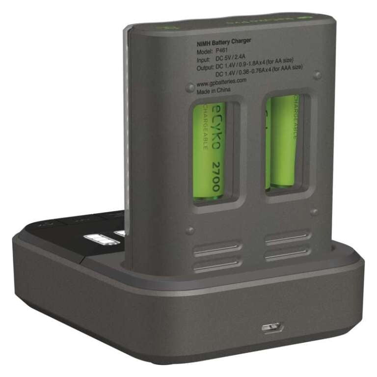 Nabíječka baterií GP Pro P461 + 4× AA ReCyko 2700 + DOCK