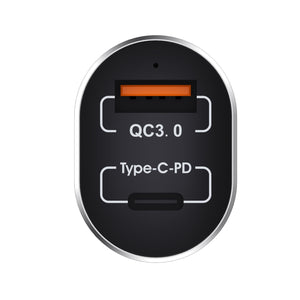 Nabíječka do auta WG 2xUSB/PD + Quick Charge 3.0 22,5W, černá