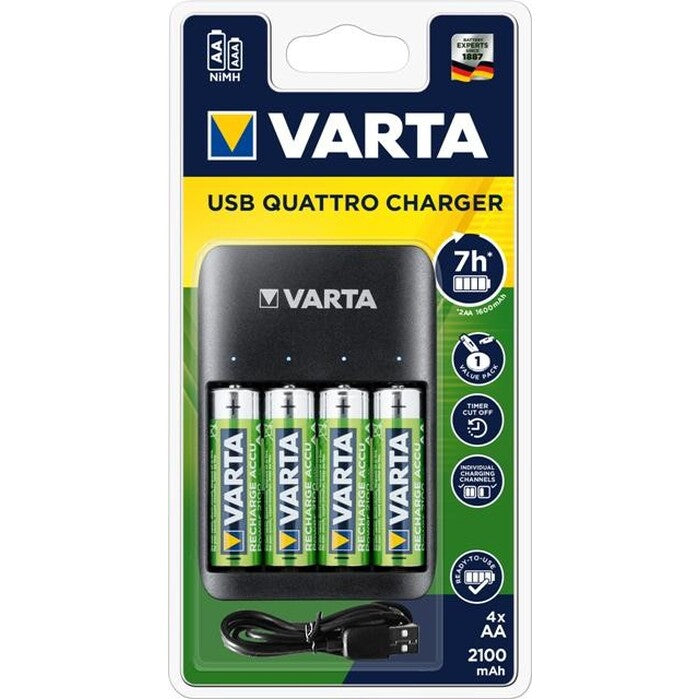 Nabíječka na baterie Varta 57652101451 Quattro 4xAA/AAA + 4xAA