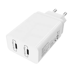 Nabíječka 2xUSB-C 40W s kabelem USB-C na Lightning MFI, bílá