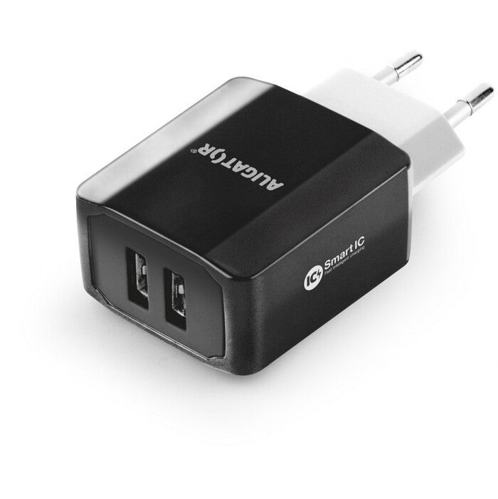 Nabíječka Aligator 3,4A Smart IC, 2x USB, černá