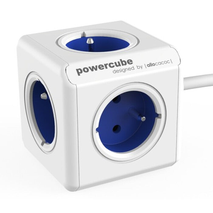 Napájecí adaptér PowerCube Extended 5 zásuvek modrá, 1,5m