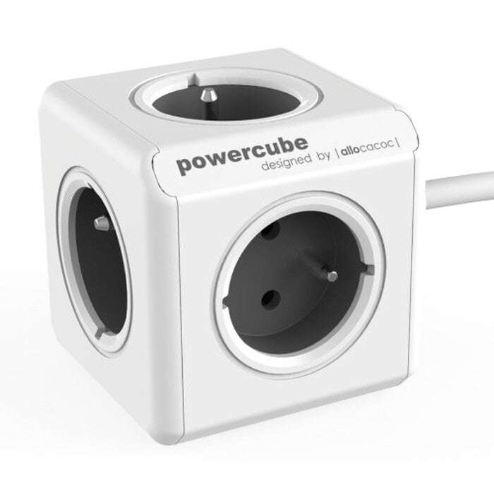 Napájecí adaptér PowerCube Extended 5 zásuvek, šedá, 1,5m