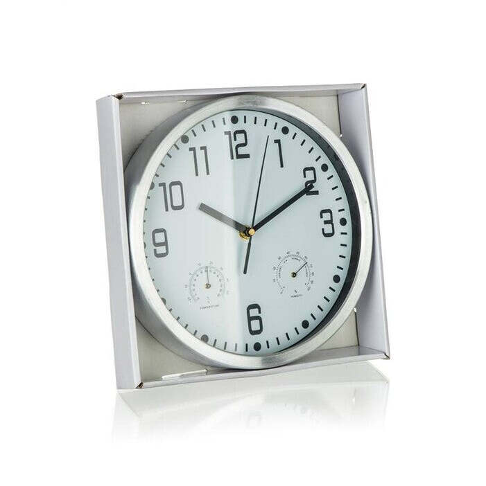 Nástěnné hodiny Home Decor, 25 cm, s teploměrem a vlhkoměrem