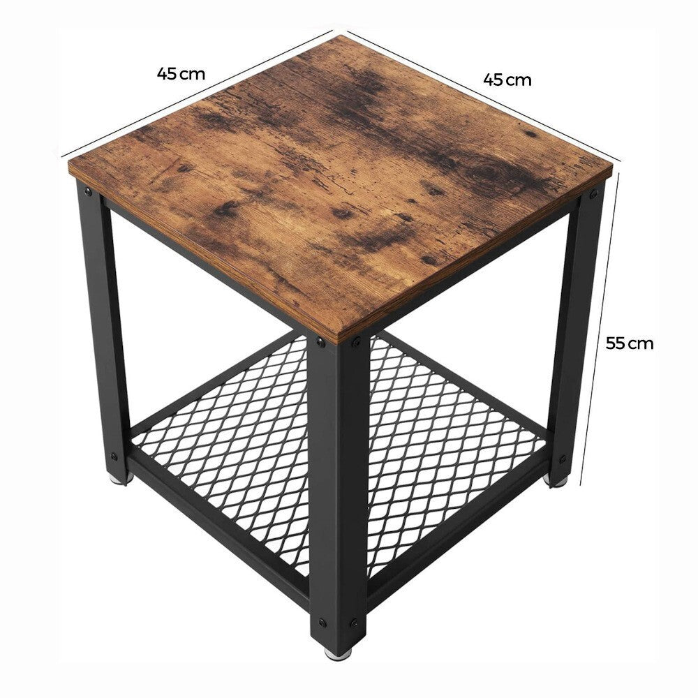Noční stolek Pansy (hnědá, 45x55x45 cm)
