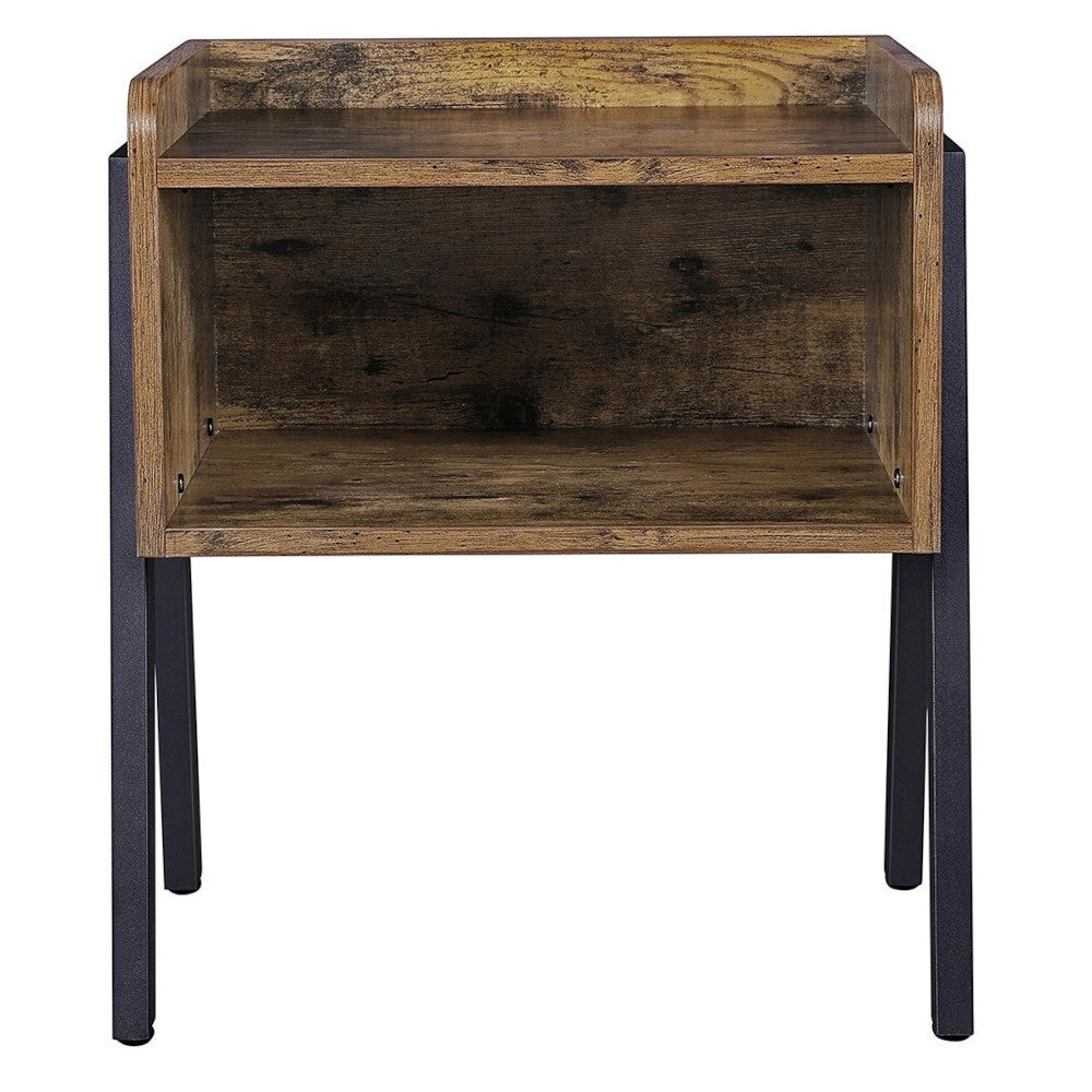 Noční stolek Pansy (hnědá, 46x52x35 cm)