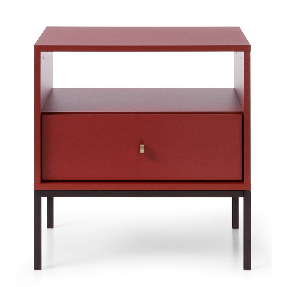 Noční stolek Pernilla (zásuvka, červená)
