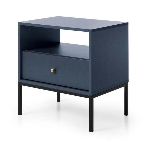 Noční stolek Pernilla (zásuvka, modrá)