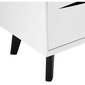 Noční stolek Sens (bílá, černá)