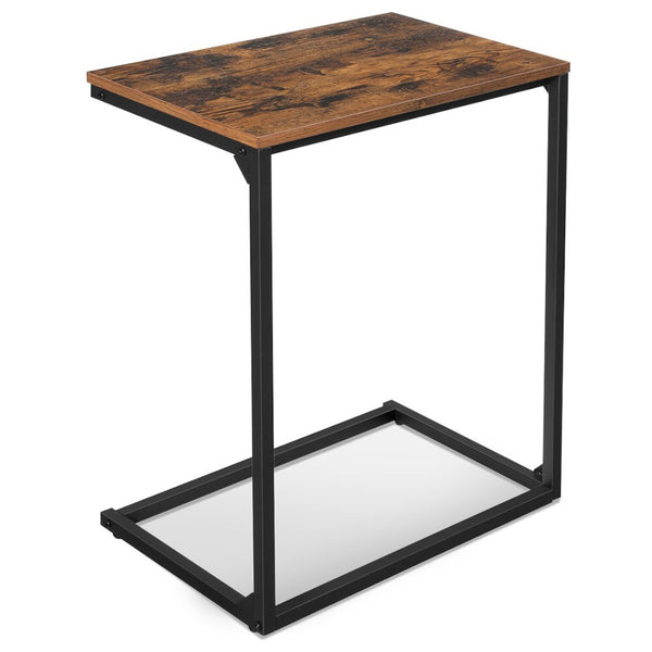 Levně Noční stolek Pansy (hnědá, černá, 55x66x35 cm)