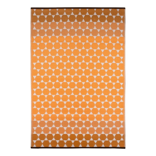 Levně Venkovní koberec Green Decore Hexagon, oranžový, 90x150 cm