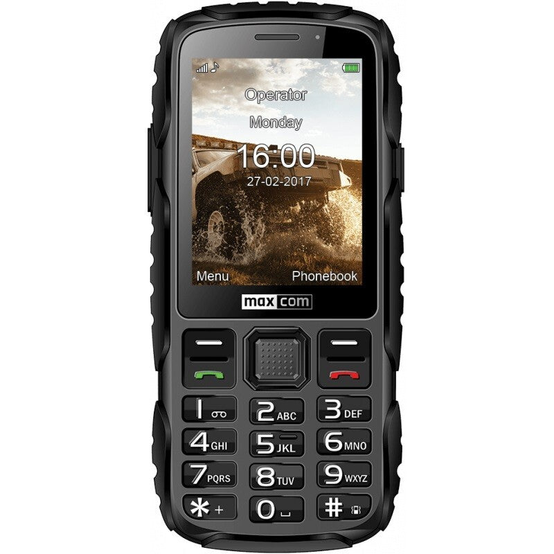 Odolný tlačítkový telefon Maxcom Strong MM920, černá