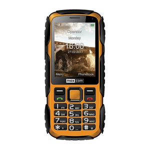 Odolný tlačítkový telefon Maxcom Strong MM920, žlutá