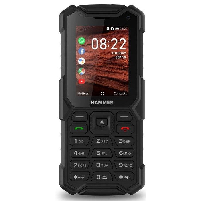 Odolný tlačítkový telefon myPhone Hammer 5 Smart KaiOS, černá