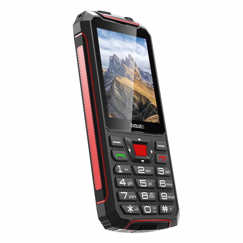 Odolný telefon Evolveo StrongPhone W4, červená