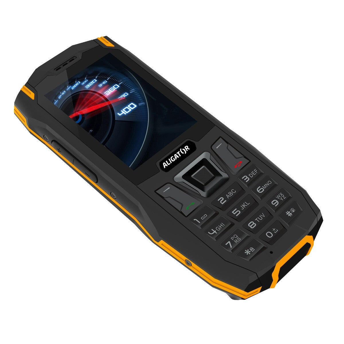Odolný tlačítkový telefon Aligator K50 eXtremo, KaiOS, oranžová V