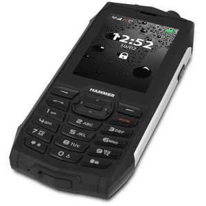 Odolný tlačítkový telefon myPhone Hammer 4, stříbrná