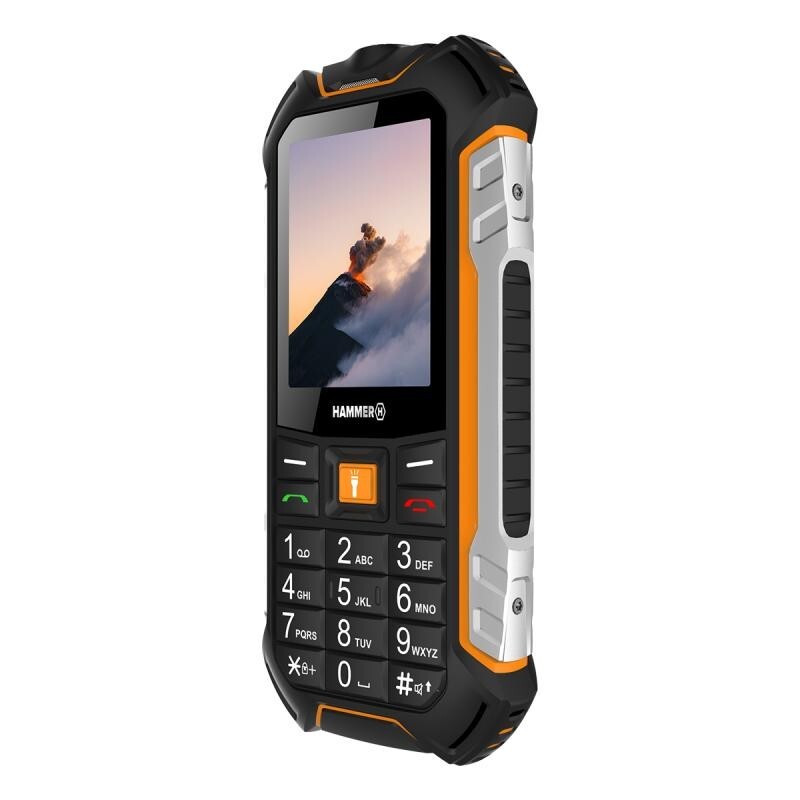 Odolný tlačítkový telefon MyPhone Hammer Boost, oranžová