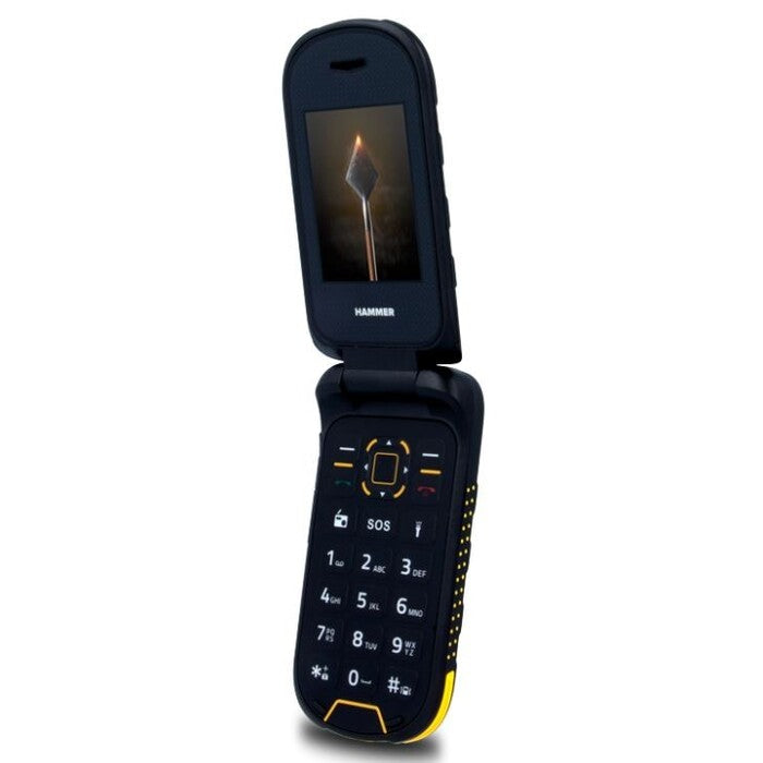 Odolný tlačítkový telefon MyPhone Hammer Bow, véčko, černá POUŽIT