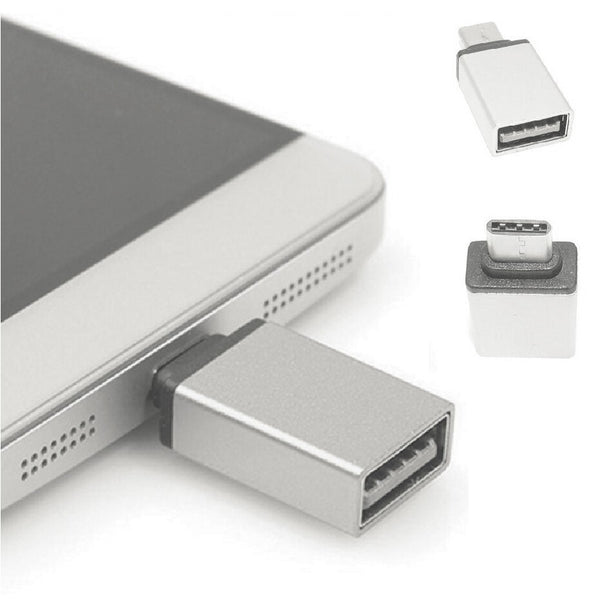 Levně Adaptér WG USB na USB-C s OTG, stříbrná