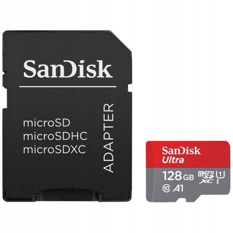 Paměťová karta SanDisk Ultra Class 10 MicroSDXC 128GB 140MB/s, SD adaptér