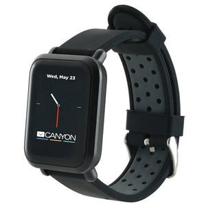 Chytré hodinky Canyon Sanchal, 2x řemínek, kovový+silikon, černá