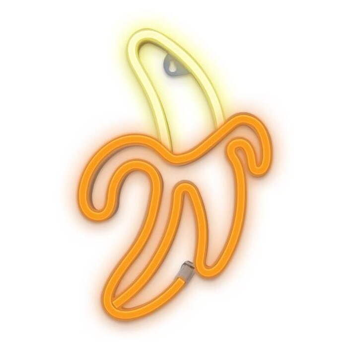 Dekorativní LED neon Forever Light Banán, žlutý