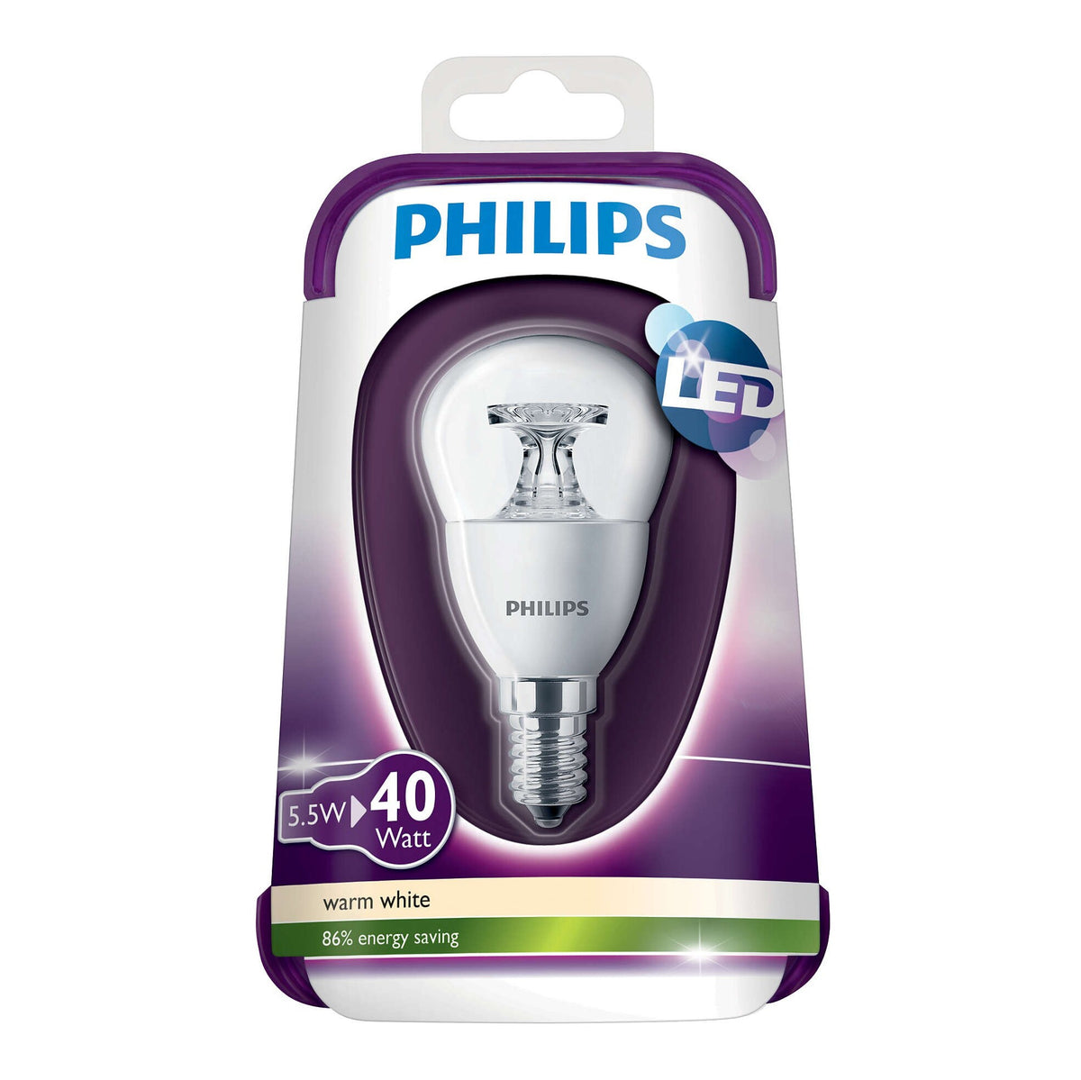 Philips LED žárovka 40W E14 WW 230V P45 CL ND/4