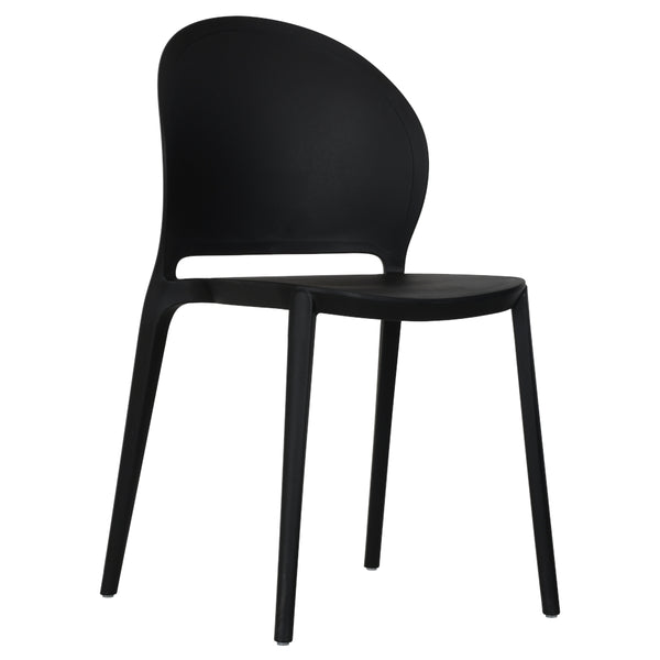 Levně Plastová jídelní židle Antos černá