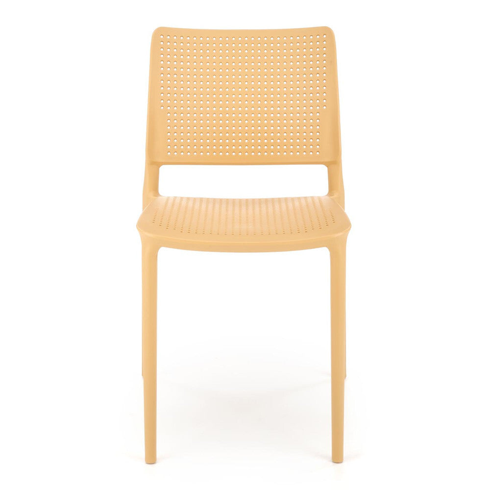 Plastová jídelní židle Capri oranžová