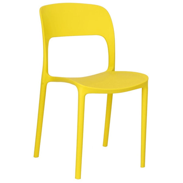 Levně Plastová jídelní židle Frankie žlutá