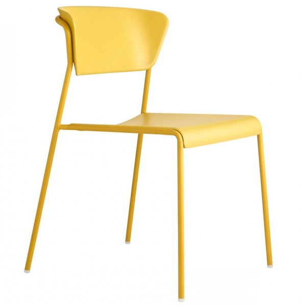 Levně Plastová jídelní židle Lilly žlutá