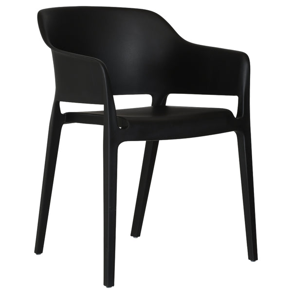Levně Plastová jídelní židle Limas černá