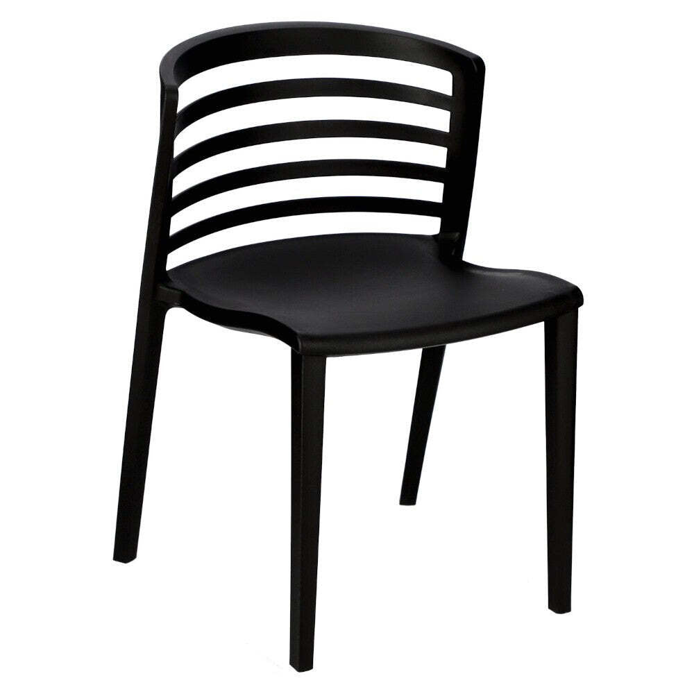 Plastová jídelní židle Monia černá