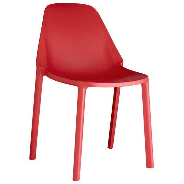 Plastová jídelní židle Pera červená