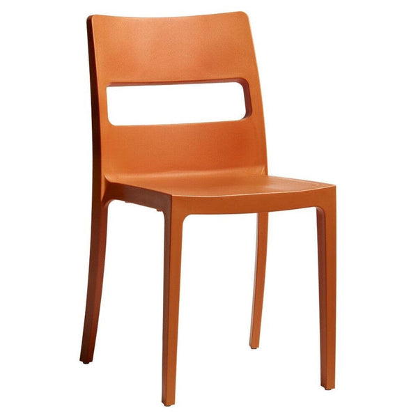 Levně Plastová jídelní židle Serena oranžová