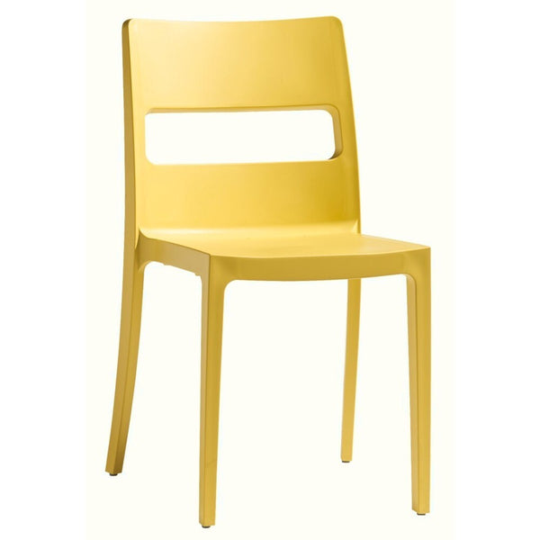 Levně Plastová jídelní židle Serena žlutá