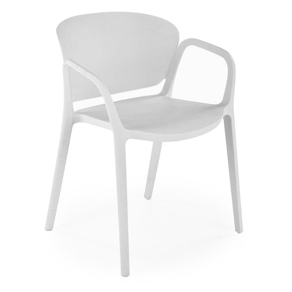 Levně Plastová jídelní židle Sicily bílá