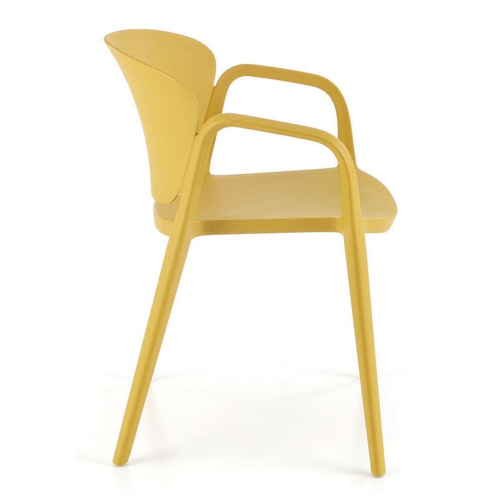 Plastová jídelní židle Sicily žlutá