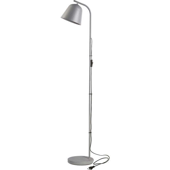 Podlahová moderní industriální lampa, E27 1X MAX 25W, šedá