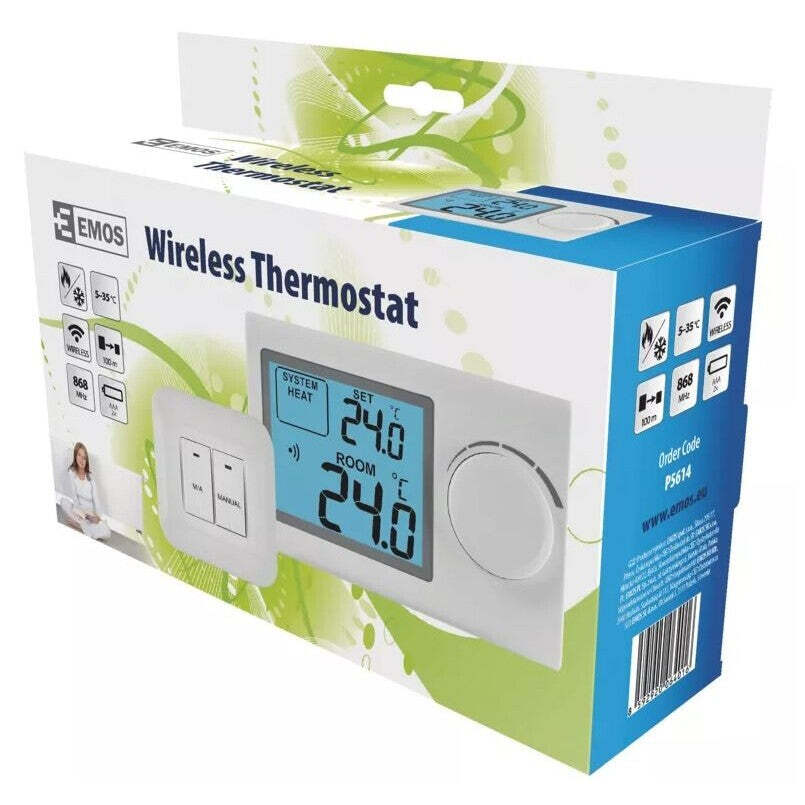 Pokojový termostat Emos P5614, bezdrátový OBAL POŠKOZEN