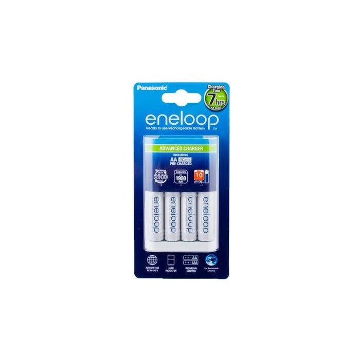 Pokročilá nabíječka baterií Panasonic K-KJ17 + 4xAA, 1900mAh
